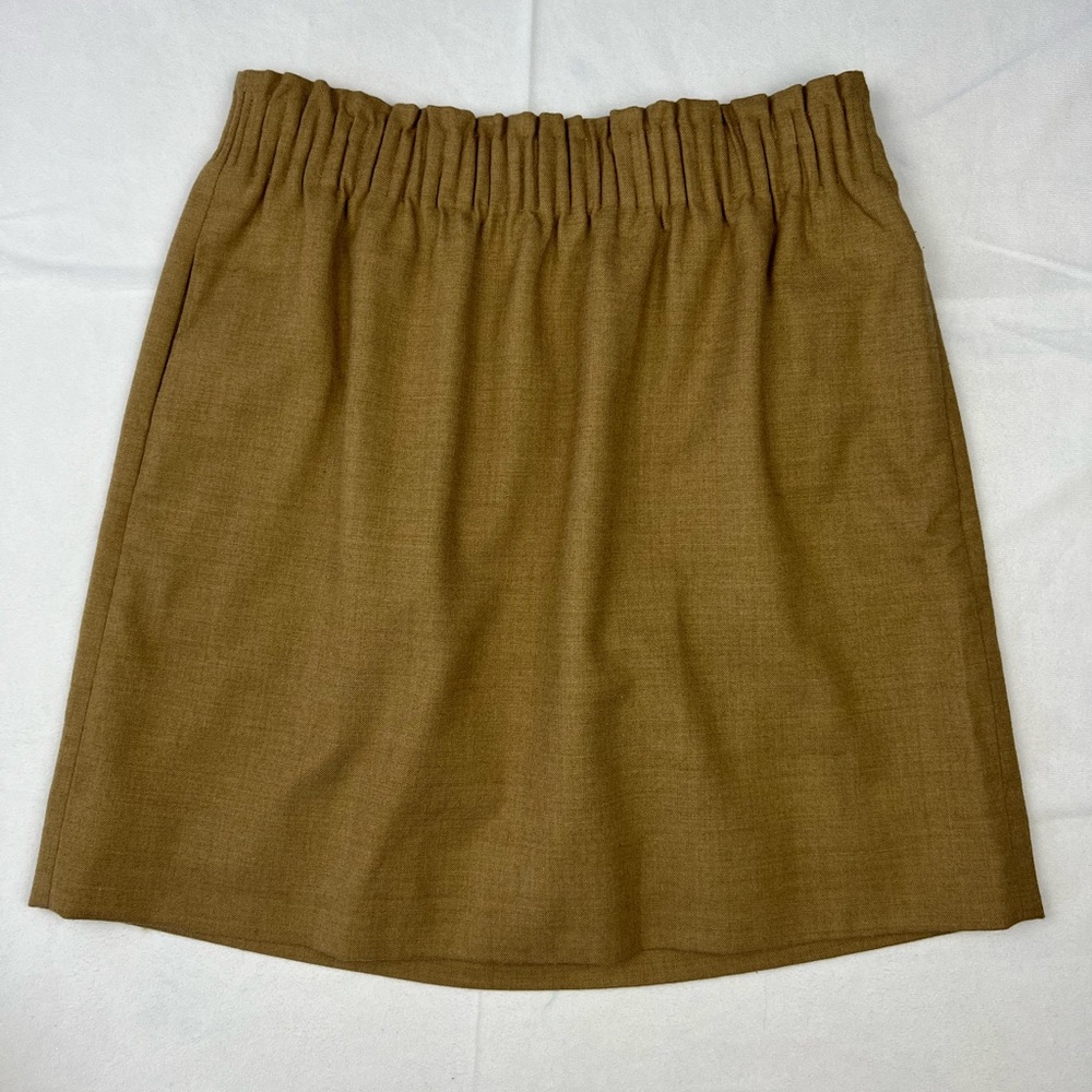 J. Crew Wool Blend Paperbag Waist Sidewalk Mini Skirt - 4 - Picture 4 of 10